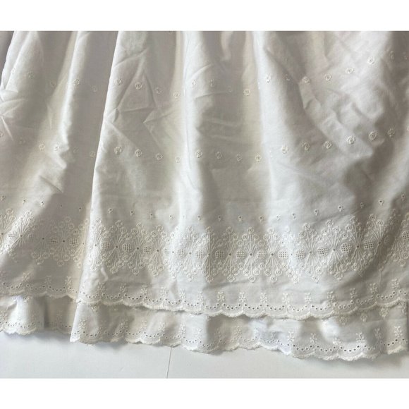 Antique Intricate Lace Textile Cotton Tablecloth Skirt Bedskirt 48x68 - 26 drop - Picture 2 of 9